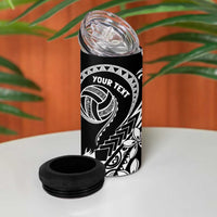 Polynesia Beach Volleyball Personalized 4 in 1 Can Cooler Tumbler Basic LT7 - Polynesian Pride
