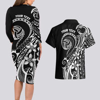 Polynesia Beach Volleyball Personalized Couples Matching Long Sleeve Bodycon Dress and Hawaiian Shirt Basic LT7 - Polynesian Pride