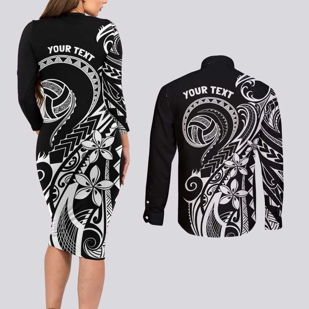Polynesia Beach Volleyball Personalized Couples Matching Long Sleeve Bodycon Dress and Long Sleeve Button Shirt Basic LT7 - Polynesian Pride