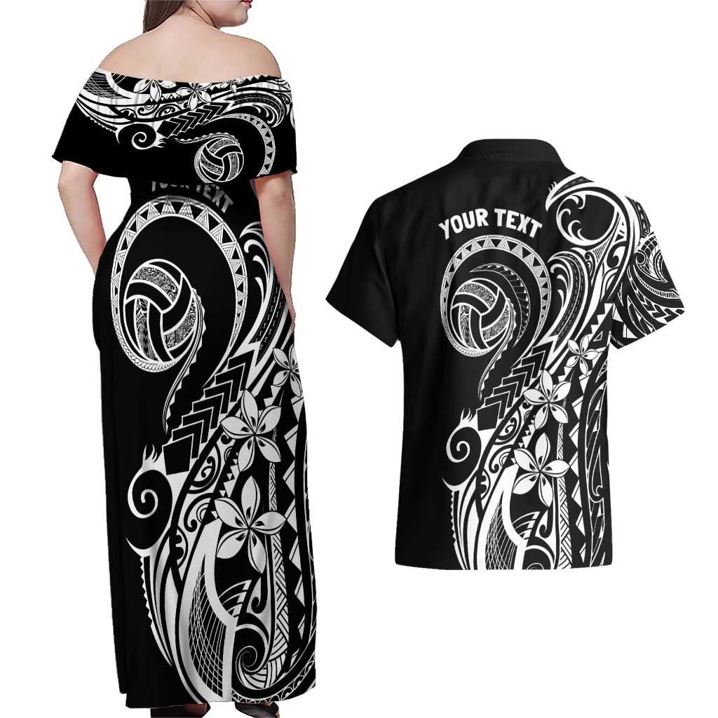 Polynesia Beach Volleyball Personalized Couples Matching Off Shoulder Maxi Dress and Hawaiian Shirt Basic LT7 - Polynesian Pride