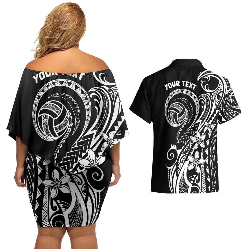 Polynesia Beach Volleyball Personalized Couples Matching Off Shoulder Short Dress and Hawaiian Shirt Basic LT7 - Polynesian Pride