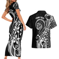 Polynesia Beach Volleyball Personalized Couples Matching Short Sleeve Bodycon Dress and Hawaiian Shirt Basic LT7 - Polynesian Pride