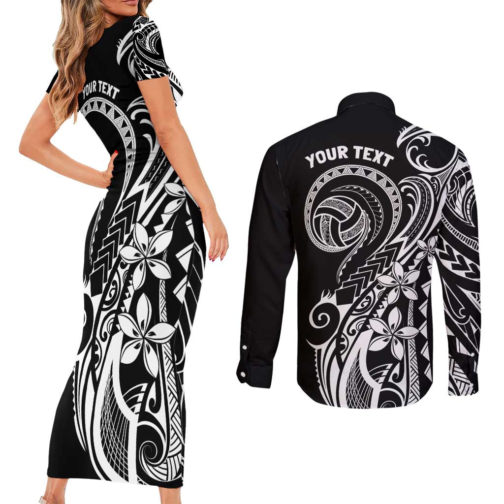 Polynesia Beach Volleyball Personalized Couples Matching Short Sleeve Bodycon Dress and Long Sleeve Button Shirt Basic LT7 - Polynesian Pride