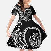 Polynesia Beach Volleyball Personalized Family Matching Off The Shoulder Long Sleeve Dress and Hawaiian Shirt Basic