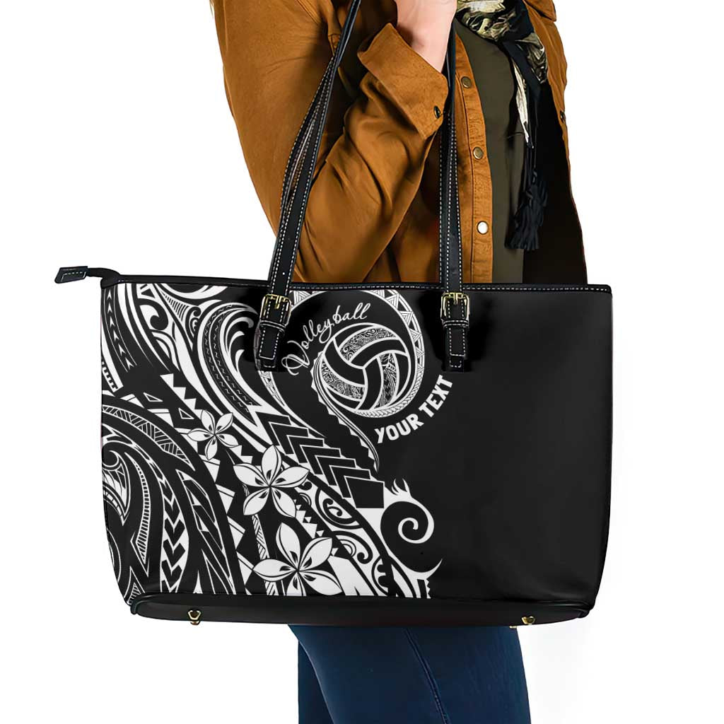 Polynesia Beach Volleyball Personalized Leather Tote Bag Basic LT7 - Polynesian Pride