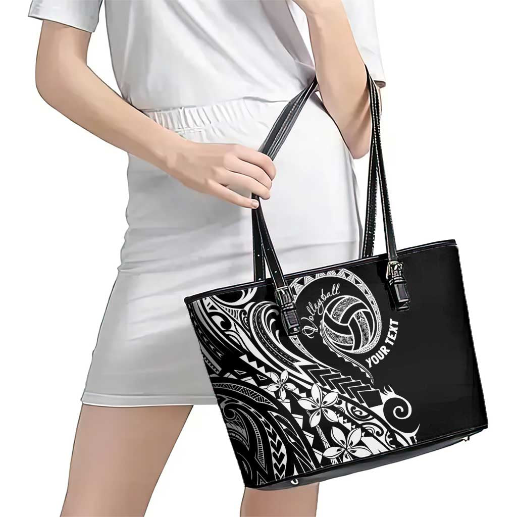 Polynesia Beach Volleyball Personalized Leather Tote Bag Basic LT7 - Polynesian Pride