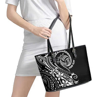 Polynesia Beach Volleyball Personalized Leather Tote Bag Basic LT7 - Polynesian Pride