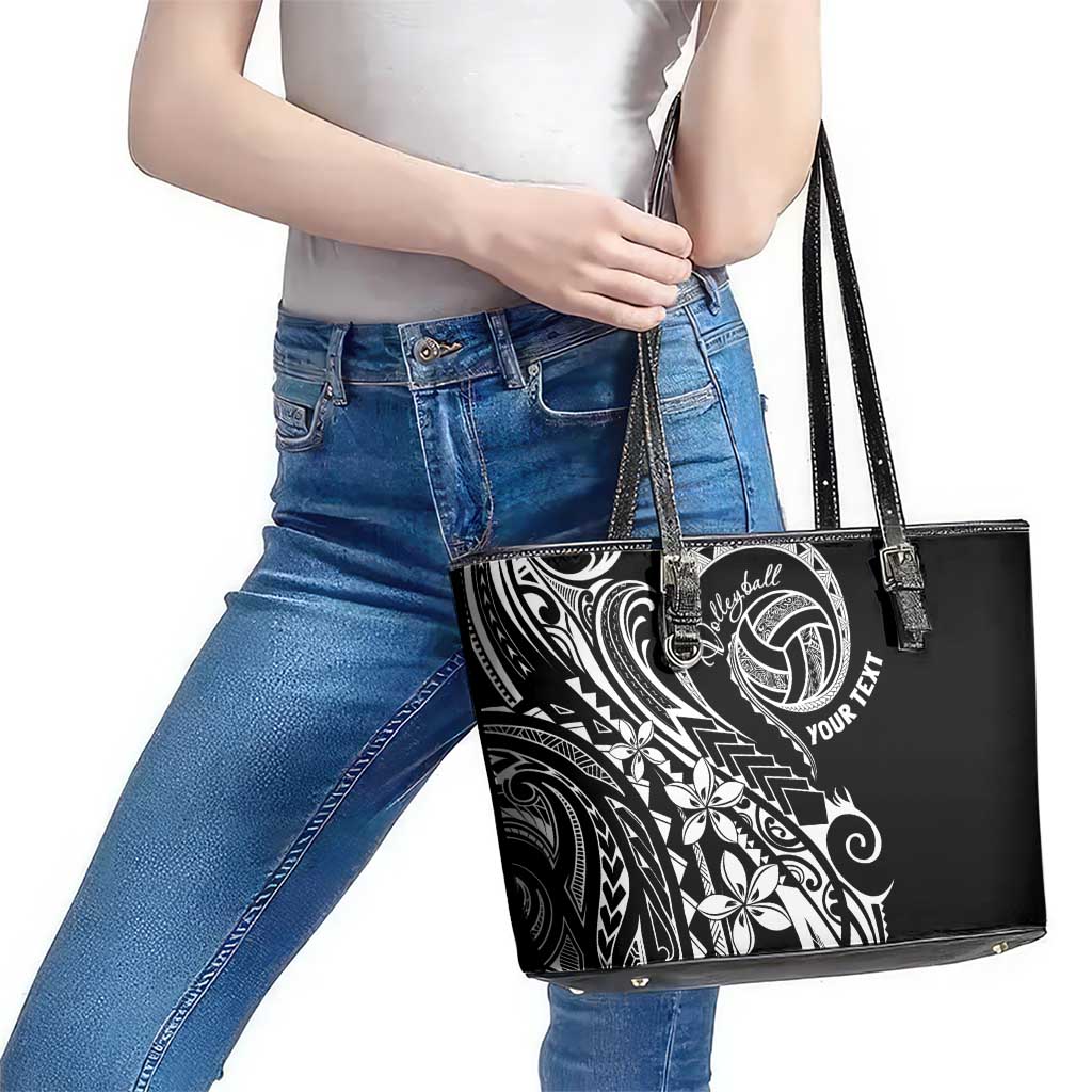 Polynesia Beach Volleyball Personalized Leather Tote Bag Basic LT7 - Polynesian Pride