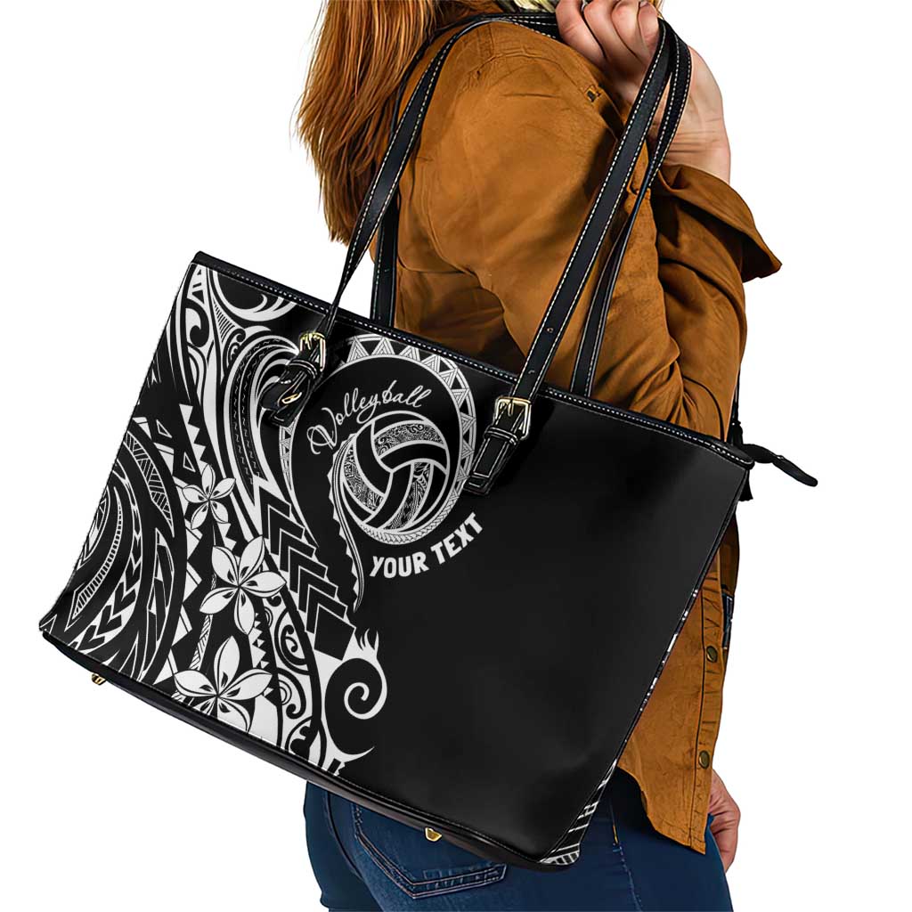 Polynesia Beach Volleyball Personalized Leather Tote Bag Basic LT7 - Polynesian Pride