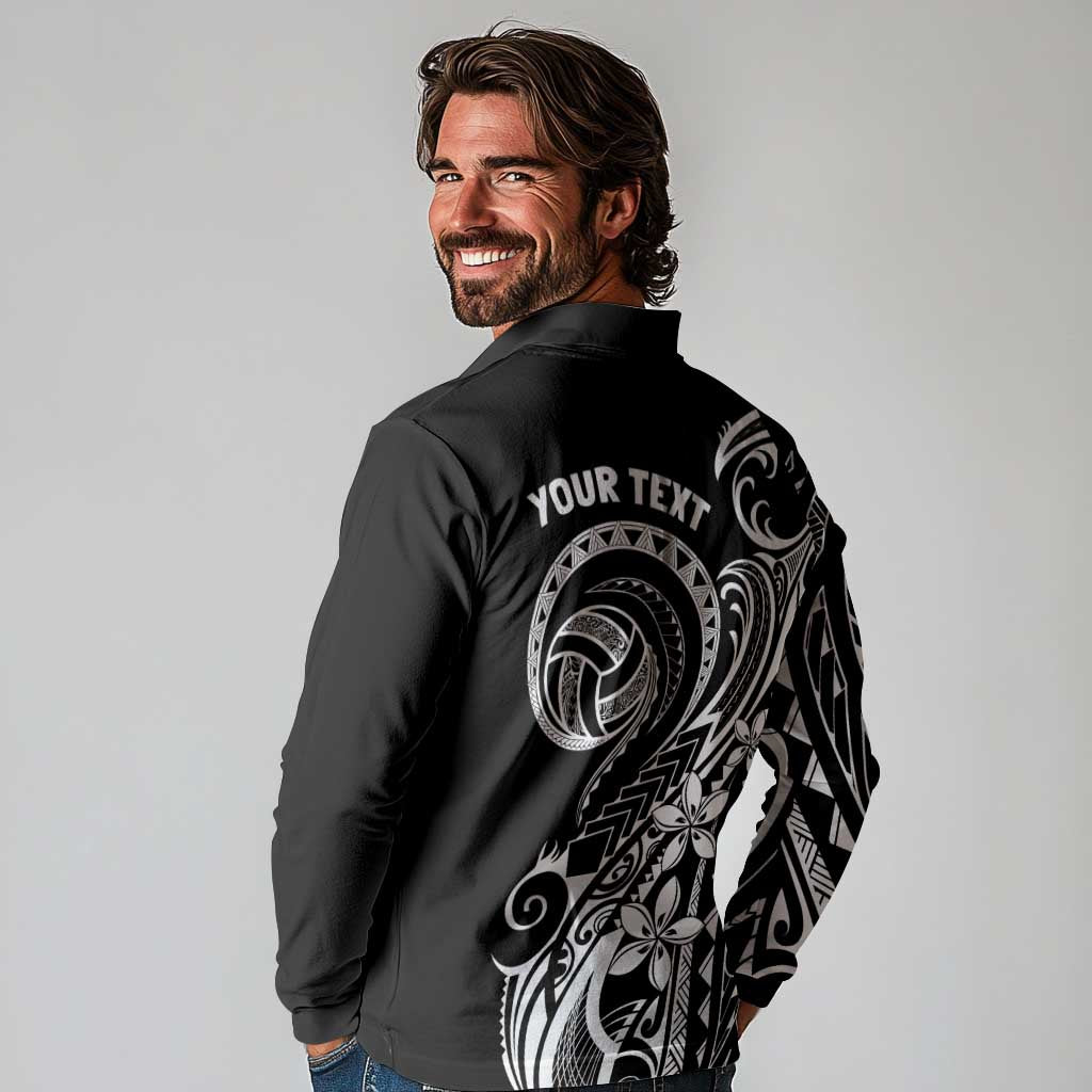 Polynesia Beach Volleyball Personalized Long Sleeve Polo Shirt Basic