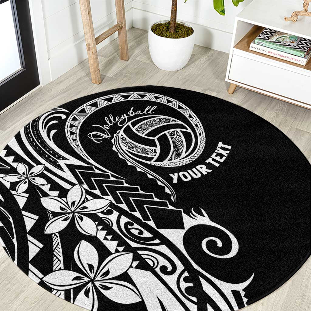 Polynesia Beach Volleyball Personalized Round Carpet Basic