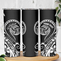 Polynesia Beach Volleyball Personalized Skinny Tumbler Basic