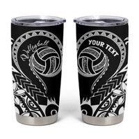 Polynesia Beach Volleyball Personalized Tumbler Cup Basic LT7 Black - Polynesian Pride