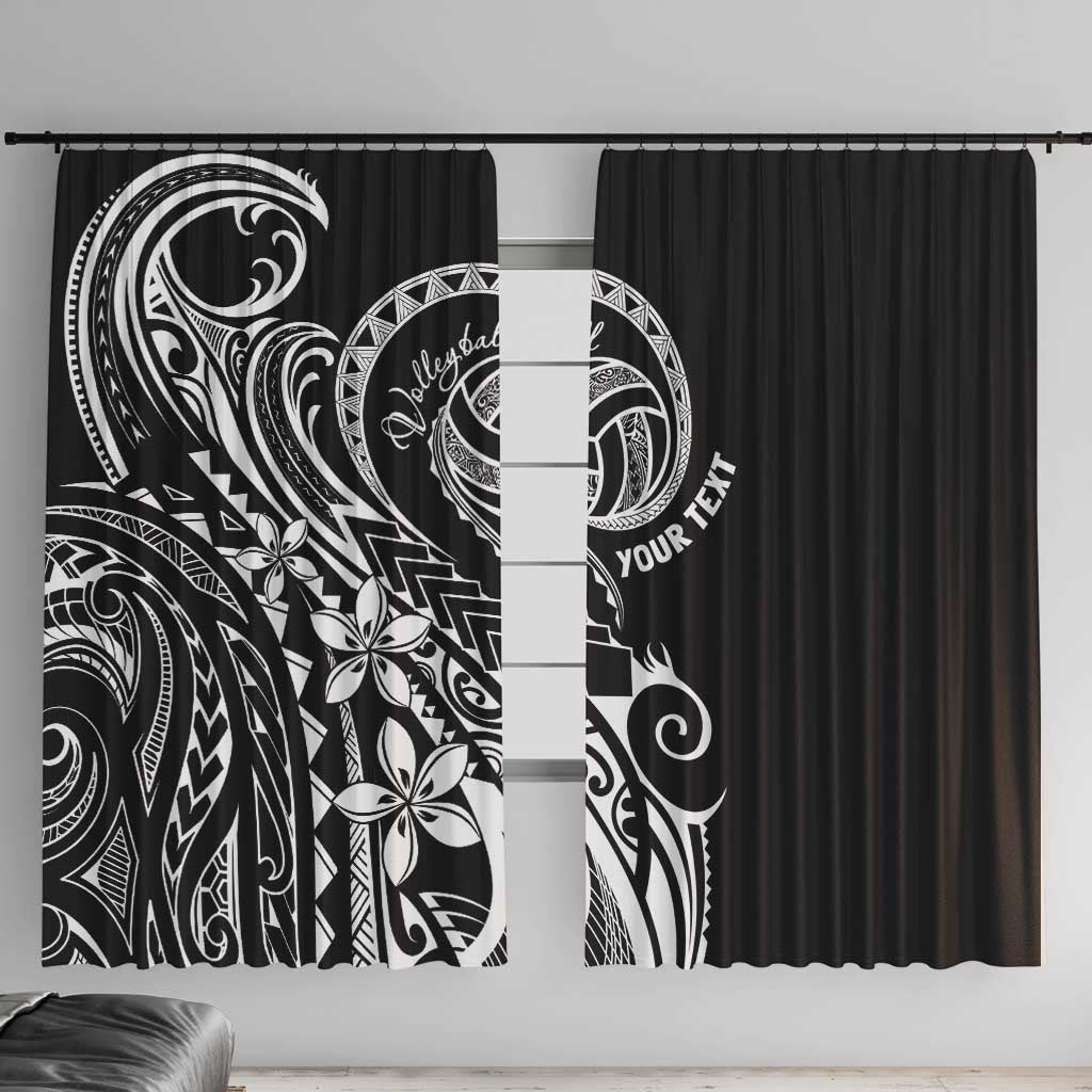 Polynesia Beach Volleyball Personalized Window Curtain Basic LT7 With Hooks Black - Polynesian Pride