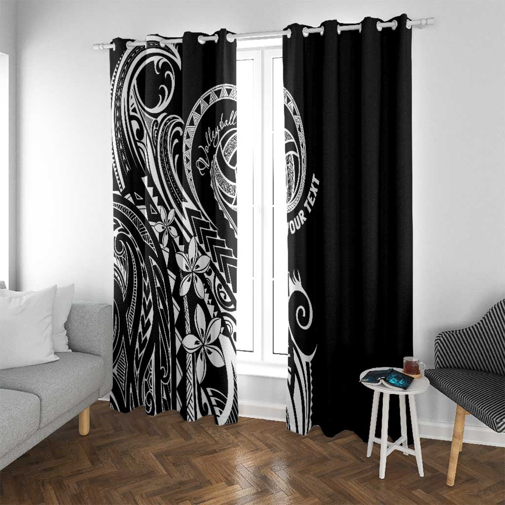 Polynesia Beach Volleyball Personalized Window Curtain Basic LT7 With Grommets Black - Polynesian Pride