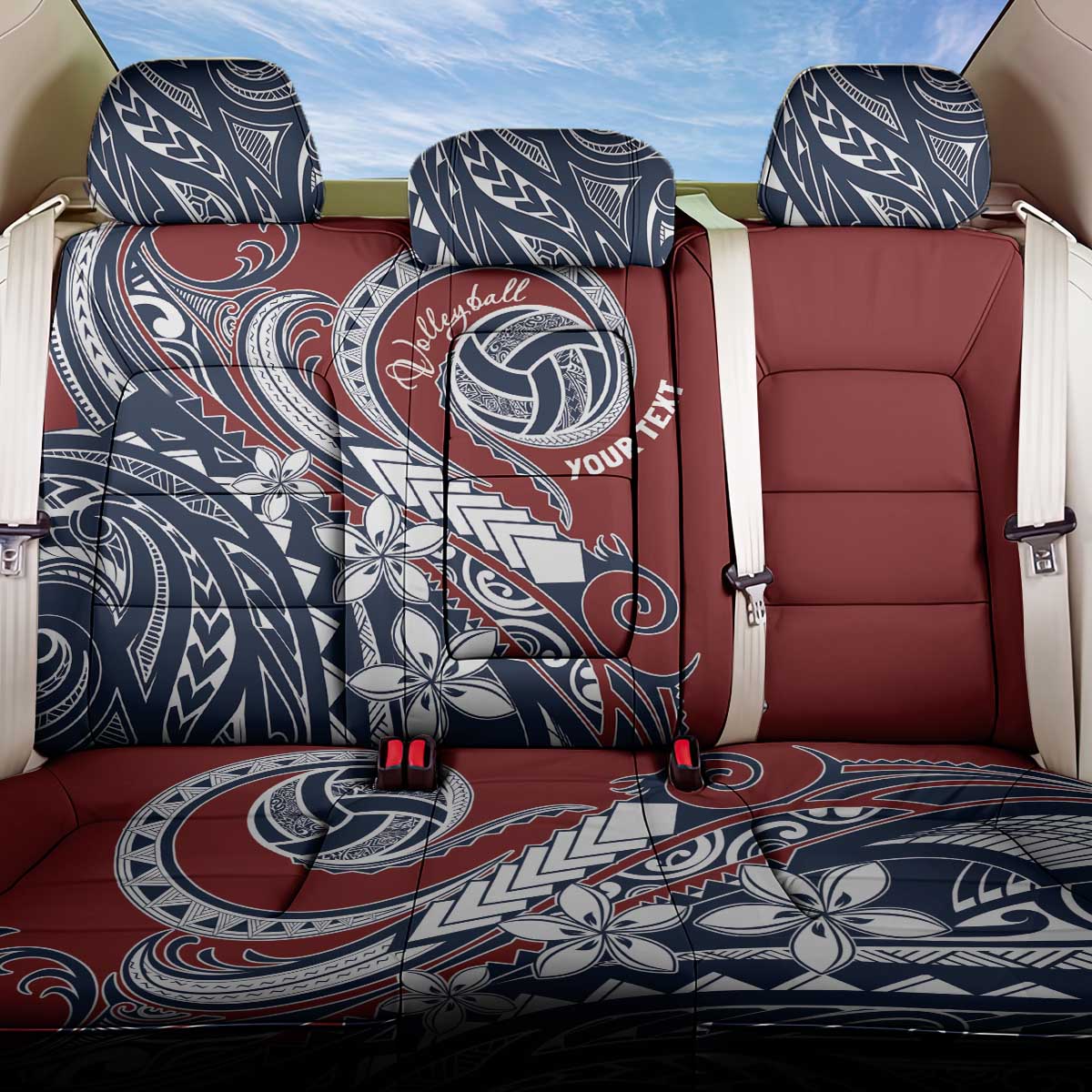 Polynesia Beach Volleyball Personalized Back Car Seat Cover Special