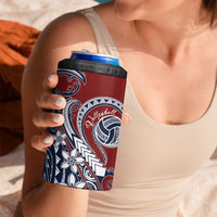 Polynesia Beach Volleyball Personalized 4 in 1 Can Cooler Tumbler Special LT7 - Polynesian Pride