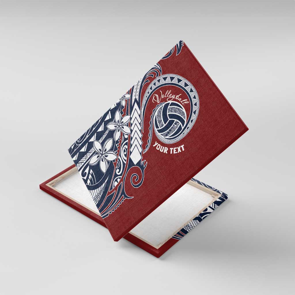 Polynesia Beach Volleyball Personalized Canvas Wall Art Special LT7 With Frame Red Blue - Polynesian Pride