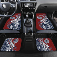 Polynesia Beach Volleyball Personalized Car Mats Special LT7 Set 4pcs Red Blue - Polynesian Pride
