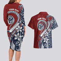 Polynesia Beach Volleyball Personalized Couples Matching Long Sleeve Bodycon Dress and Hawaiian Shirt Special LT7 - Polynesian Pride