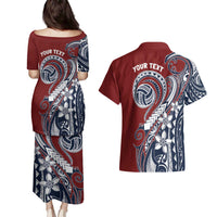 Polynesia Beach Volleyball Personalized Couples Matching Puletasi and Hawaiian Shirt Special LT7 - Polynesian Pride