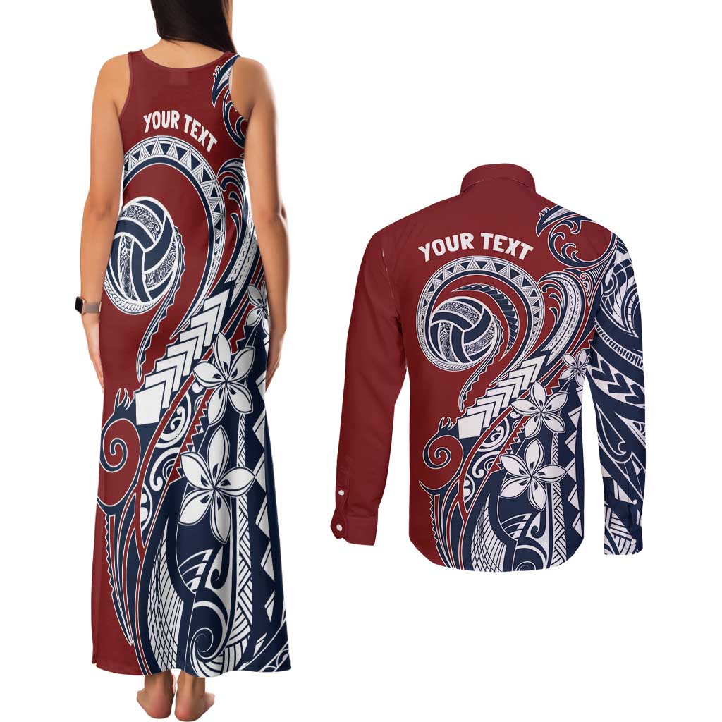 Polynesia Beach Volleyball Personalized Couples Matching Tank Maxi Dress and Long Sleeve Button Shirt Special LT7 - Polynesian Pride