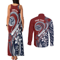 Polynesia Beach Volleyball Personalized Couples Matching Tank Maxi Dress and Long Sleeve Button Shirt Special LT7 - Polynesian Pride