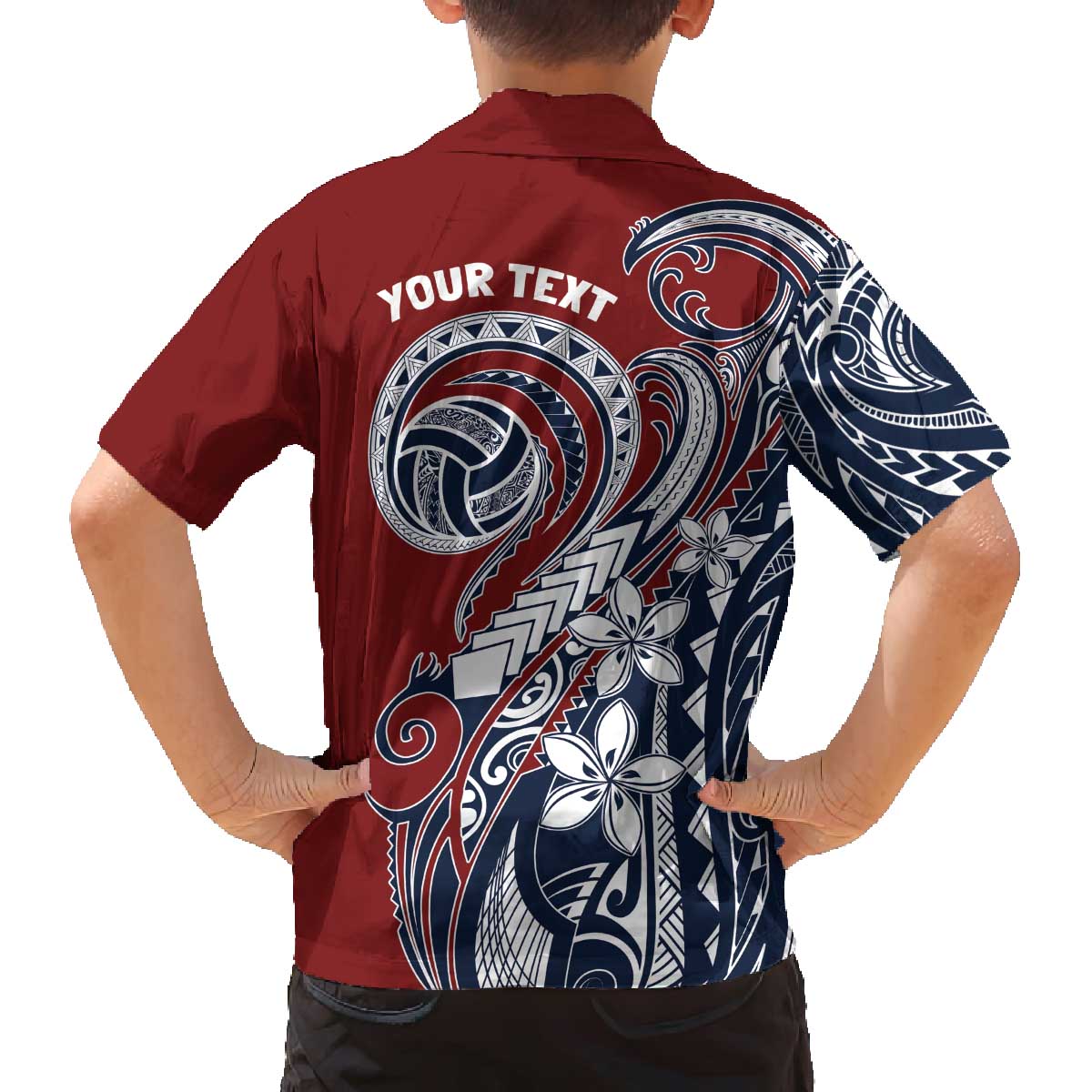 Polynesia Beach Volleyball Personalized Family Matching Off The Shoulder Long Sleeve Dress and Hawaiian Shirt Special