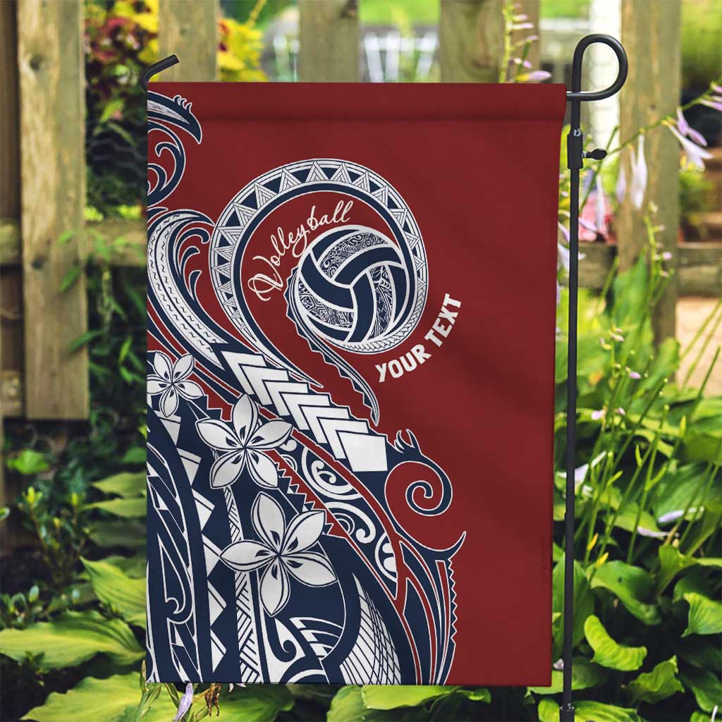 Polynesia Beach Volleyball Personalized Garden Flag Special LT7 Garden Flag Red Blue - Polynesian Pride