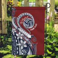 Polynesia Beach Volleyball Personalized Garden Flag Special LT7 Garden Flag Red Blue - Polynesian Pride