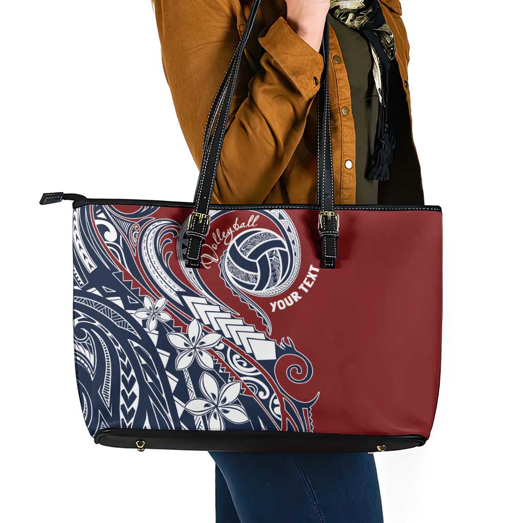 Polynesia Beach Volleyball Personalized Leather Tote Bag Special LT7 - Polynesian Pride