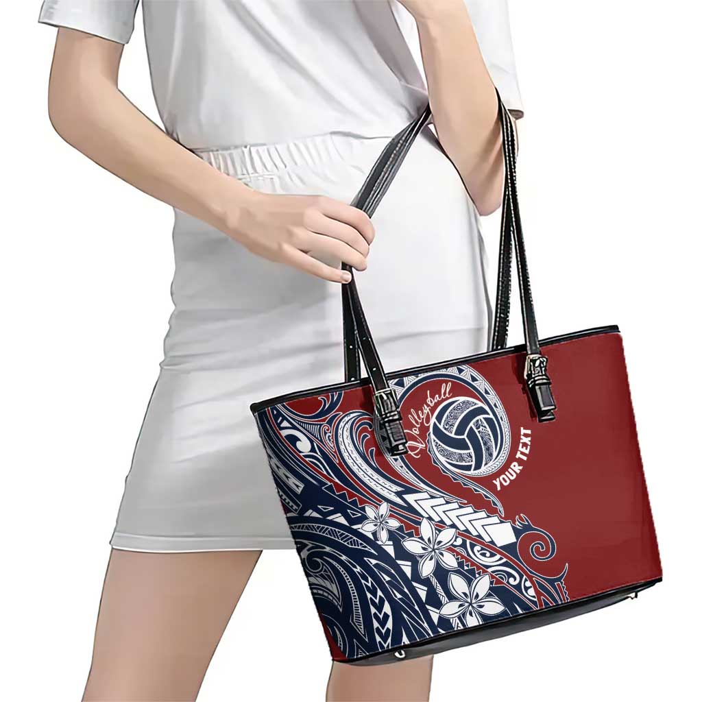 Polynesia Beach Volleyball Personalized Leather Tote Bag Special LT7 - Polynesian Pride