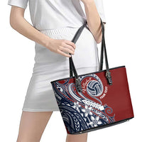 Polynesia Beach Volleyball Personalized Leather Tote Bag Special LT7 - Polynesian Pride