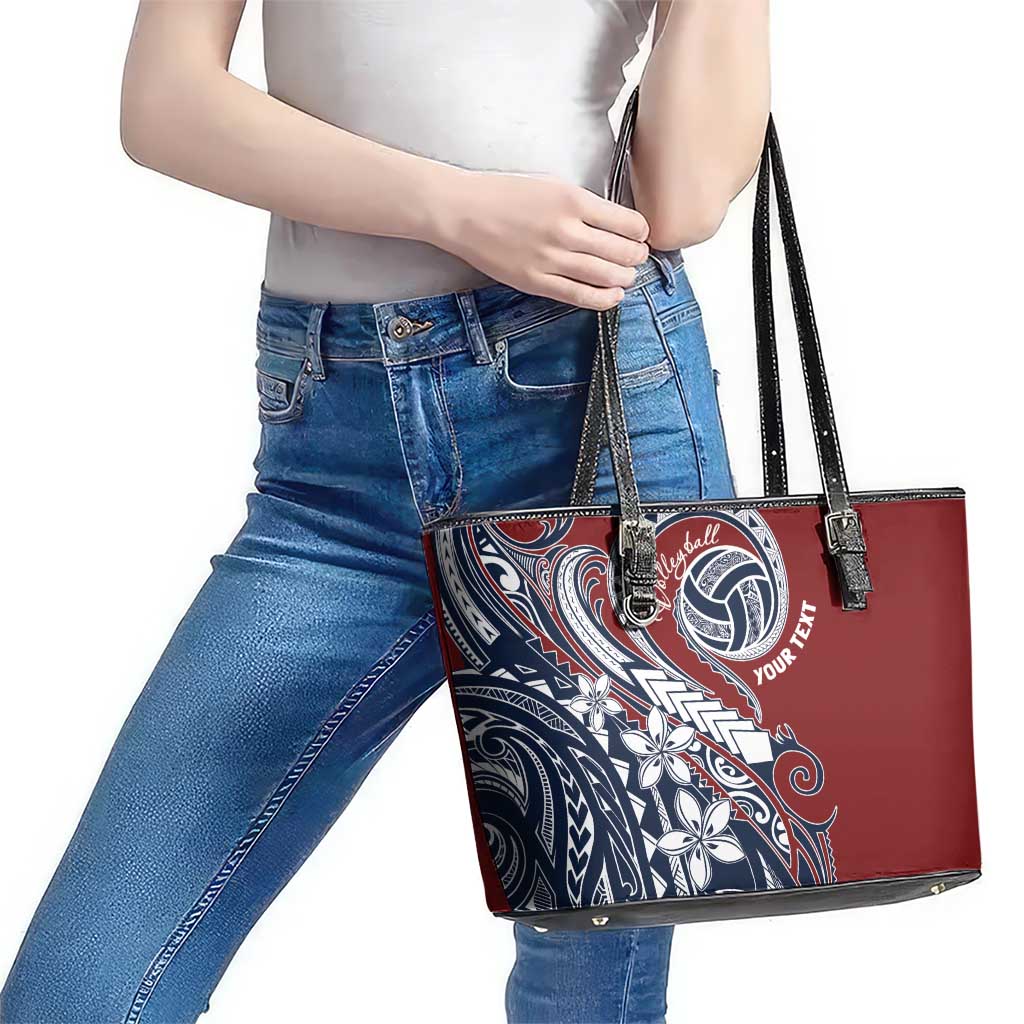 Polynesia Beach Volleyball Personalized Leather Tote Bag Special LT7 - Polynesian Pride
