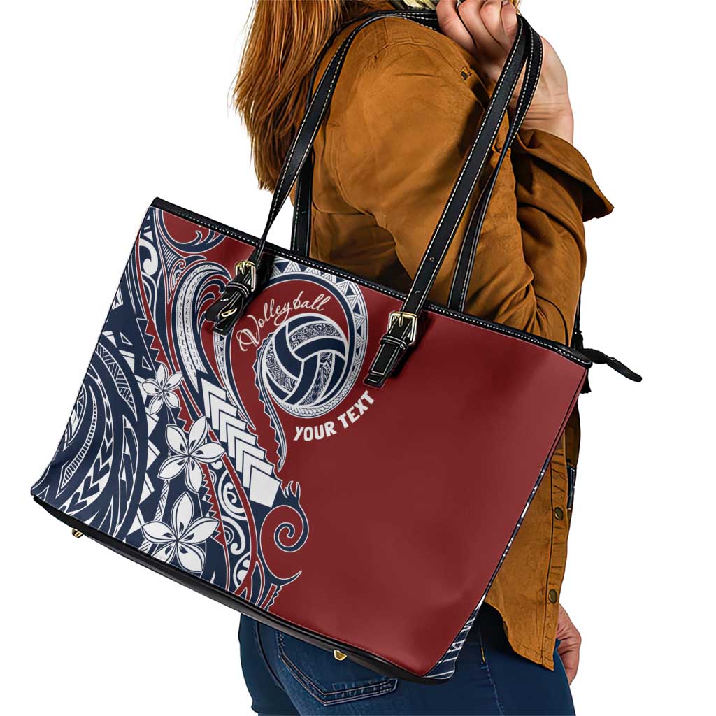 Polynesia Beach Volleyball Personalized Leather Tote Bag Special LT7 - Polynesian Pride