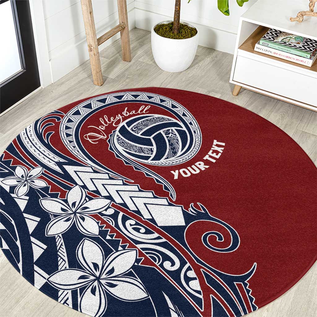 Polynesia Beach Volleyball Personalized Round Carpet Special