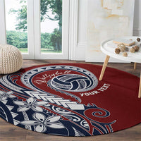 Polynesia Beach Volleyball Personalized Round Carpet Special