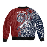 Polynesia Beach Volleyball Personalized Sleeve Zip Bomber Jacket Special