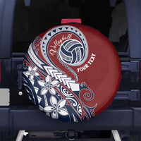 Polynesia Beach Volleyball Personalized Spare Tire Cover Special LT7 No hole Red Blue - Polynesian Pride