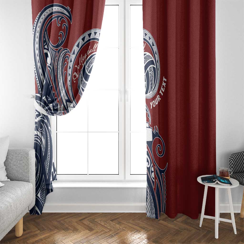Polynesia Beach Volleyball Personalized Window Curtain Special LT7 - Polynesian Pride
