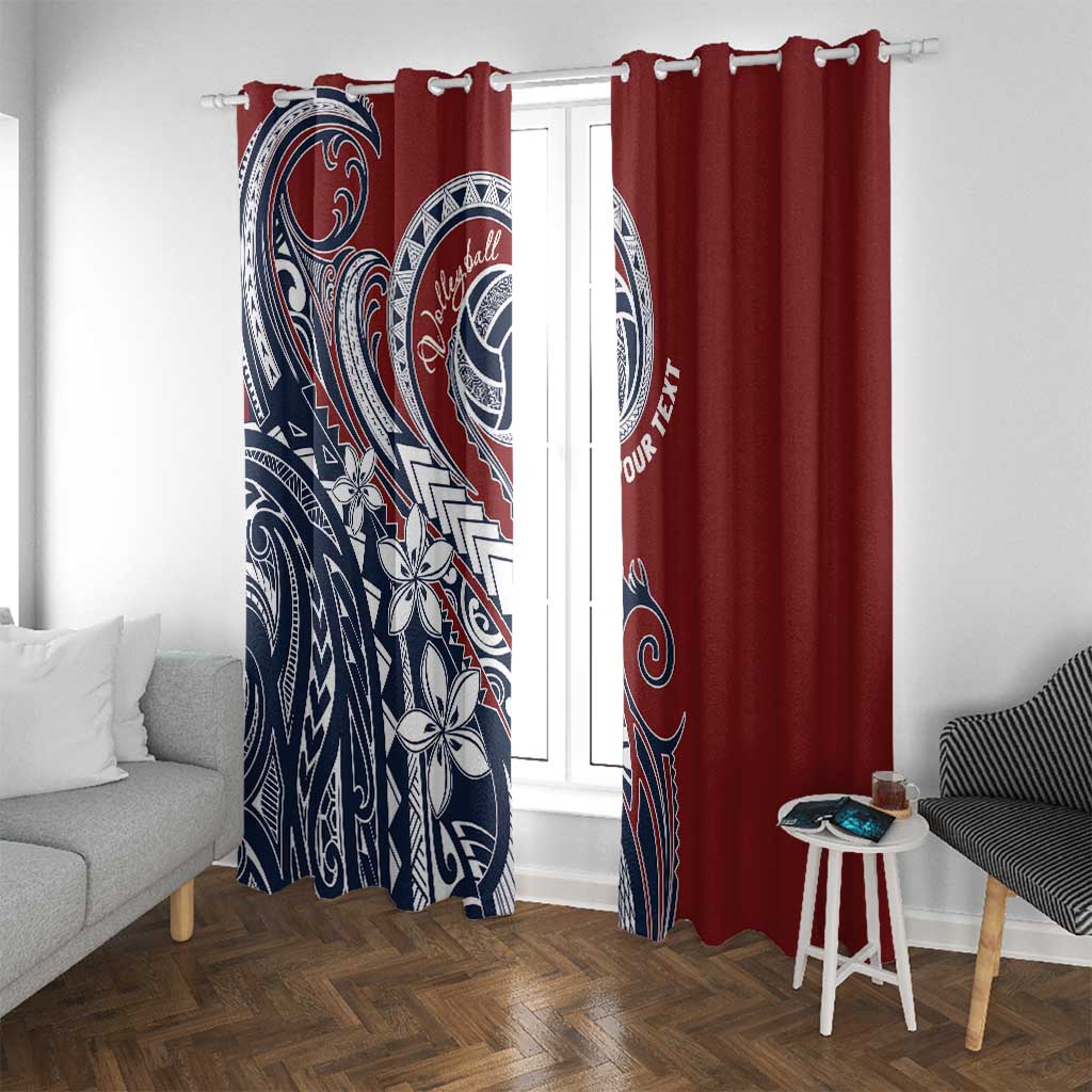 Polynesia Beach Volleyball Personalized Window Curtain Special LT7 With Grommets Red Blue - Polynesian Pride