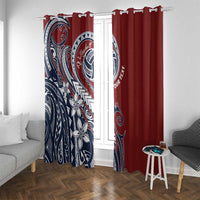 Polynesia Beach Volleyball Personalized Window Curtain Special LT7 With Grommets Red Blue - Polynesian Pride