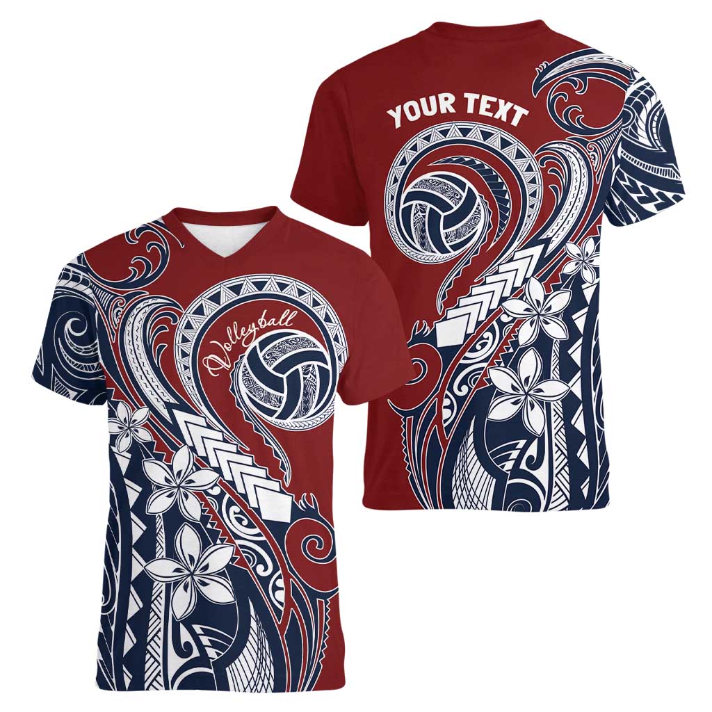 Polynesia Beach Volleyball Personalized Women V-Neck T-Shirt Special LT7 - Polynesian Pride