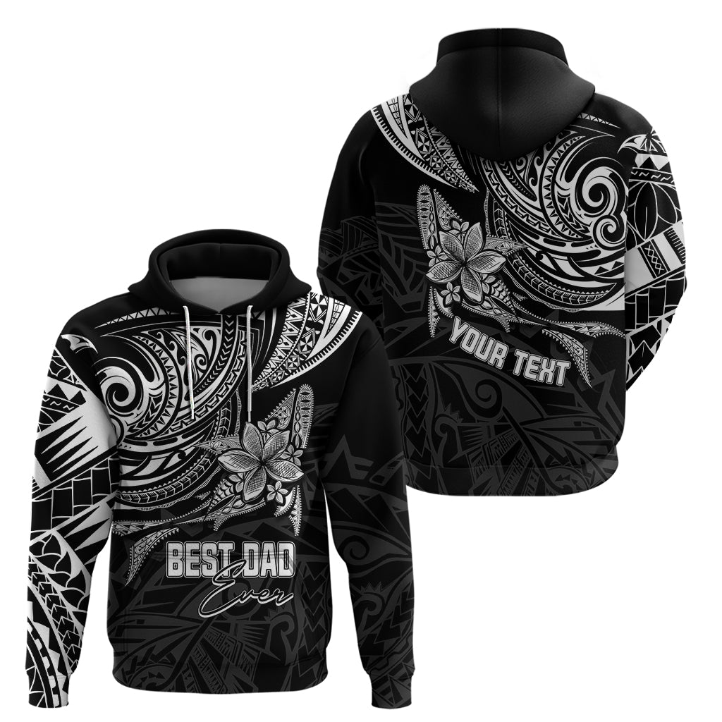 Custom Fathers Day Polynesian Hoodie Best Dad Ever Black LT7 - Polynesian Pride