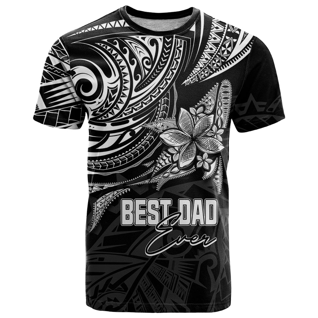 Custom Fathers Day Polynesian T Shirt Best Dad Ever Black LT7 Black - Polynesian Pride