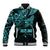 Personalised Father's Day Polynesian Baseball Jacket Best Dad Ever - Turquoise LT7 Unisex Turquoise - Polynesian Pride