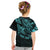 Personalised Father's Day Polynesian Kid T Shirt Best Dad Ever - Turquoise LT7 - Polynesian Pride