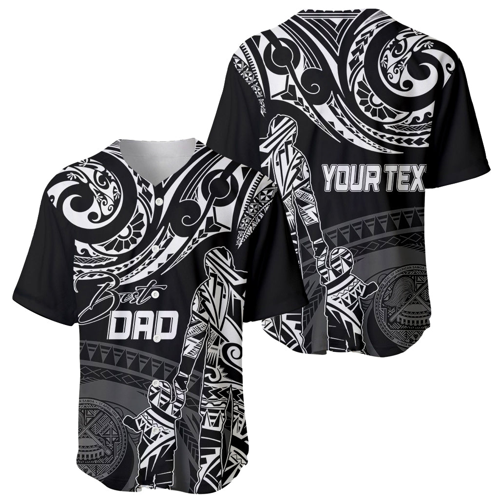 Personalised Father's Day American Samoa Baseball Jersey Polynesian Dad & Kid LT7 - Polynesian Pride