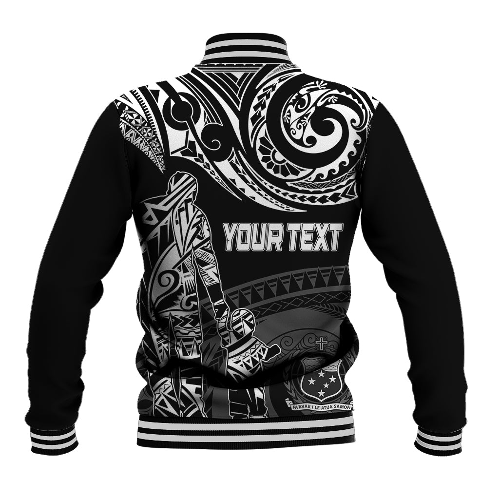 Personalised Father's Day Samoa Baseball Jacket Polynesian Dad & Kid LT7 - Polynesian Pride