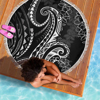Polynesia Plumeria Lei Beach Blanket Black Curves Motif LT7 - Polynesian Pride